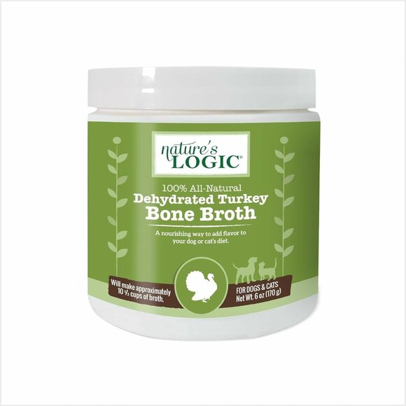 Nature's Logic Dehydrated Bone Broth Powder 100% Natural Dog & Cat Topper Turkey - Picture 1 of 9